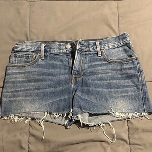 GAP Blue Frayed Jean Shorts